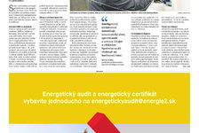 Nové doplnkové služby energetický certifikát a energetický audit spoločnosť Energie2 odprezentovala v prílohe denníka Hospodárske noviny